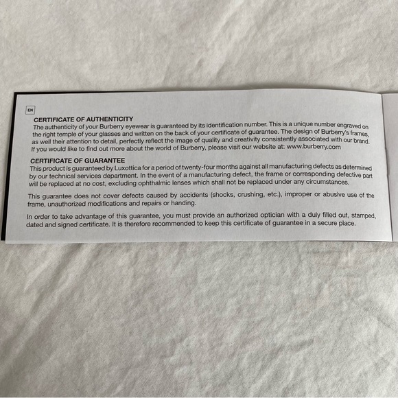 Burberry Glasses Frames With Case - Picture 9 of 9